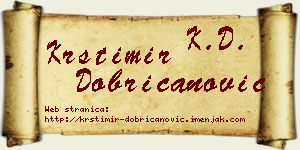 Krstimir Dobricanović vizit kartica